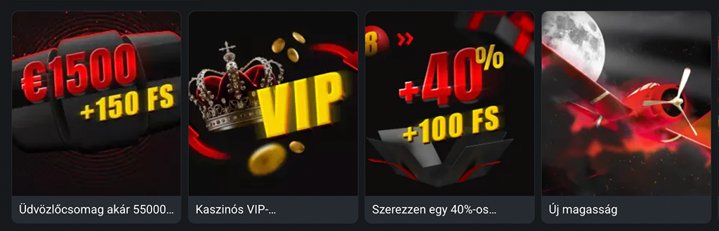 promóciók, vip bonus, online kaszinók