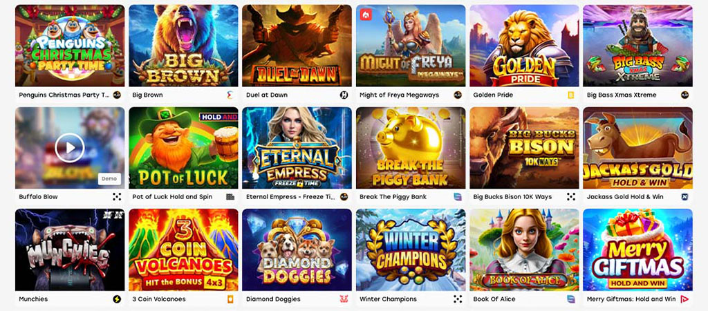 online nyerőgépek, színes játékikonok, Weiss Casino kínálat, bónusz funkciók, szórakoztató játékok