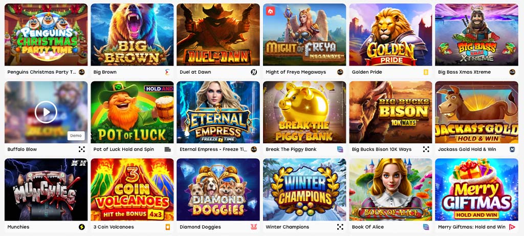 online nyerőgépek, színes játékikonok, Weiss Casino kínálat, bónusz funkciók, szórakoztató játékok