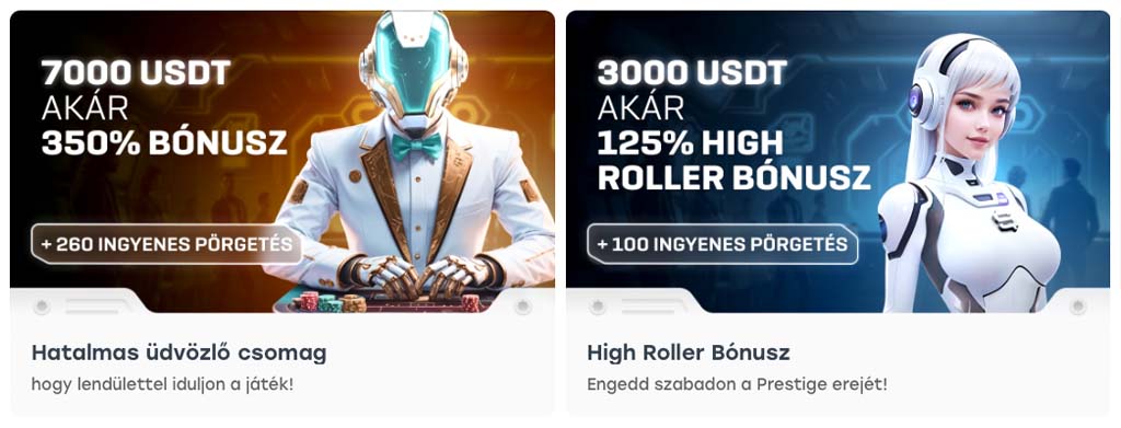 üdvözlő bónusz 7000 USDT-ig, 350%, High Roller ajánlat, 100–260 ingyenes pörgetés, Weiss Casino promóciók
